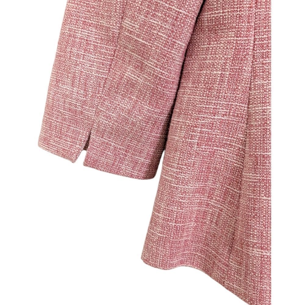 Lauren Ralph Lauren Pink Tweed Textured Shrunken Blazer 3/4 Sleeves - Size 8 - Picture 8 of 10